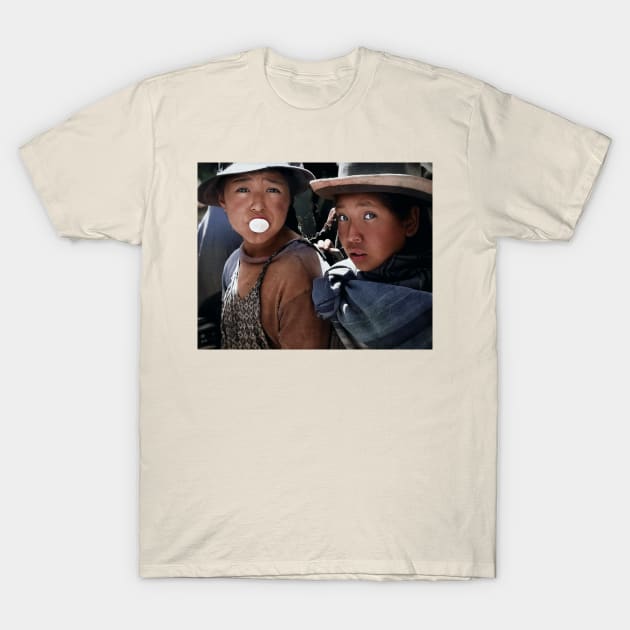 Colorized vintage Friends in Bolivia T-Shirt by In Memory of Jerry Frank